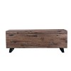 Summerland Home 46" Steuben Storage Trunk Brown/Black : Rattan Style, Blanket Chest, Home Organizer - 4 of 4