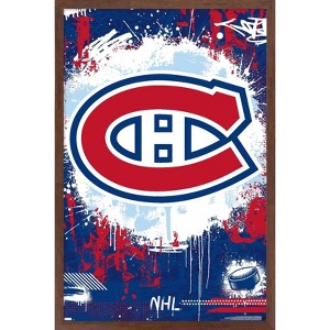 Trends International NHL Montreal Canadiens - Maximalist Logo 23 Framed Wall Poster Prints - 1 of 4