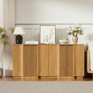 Brafab Modern Buffet Cabinet with Fluted Doors, Accent Sideboard Storage Credenza Multifunctional Console Table for Living Room, Dining Room - 1 of 4