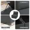 Ainfox Module Sofa Storage Single Sofa Without Armrest Dark Grey - 4 of 4