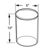 Azar Displays Clear Acrylic Cylinder Display, Plastic Round Container and Riser, 6"W x 10"H - 3 of 4