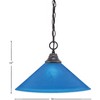 Toltec Lighting Any 1 - Light Pendant in  Dark Granite with 16" Blue Italian Shade - 2 of 2