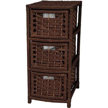 Oriental Furniture 25" Natural Fiber Occasional Chest of Drawers