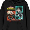 My Hero Academia Deku and Bakugo Panels Men's Black Graphic Hoodie - 2 of 4