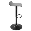 Set of 2 Ale Xl Contemporary Adjustable Barstool - Black And Gray - Lumisource - image 2 of 4