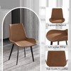 Kumasinova Modern Dining Chair Set of 2, Ergonomic Armless Dining Chair (280LB Capacity), Living Room Chair with Black Metal Leg, Kitchen Chair - 2 of 4