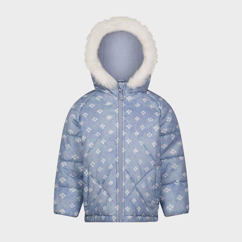 OshKosh B'gosh ® Toddler Girls' Floral Snow Bib and Jacket Set - Blue, 2 of 8