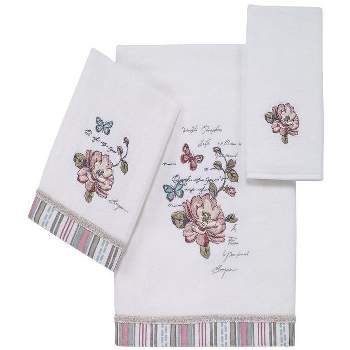 Chalk It up 3 Piece Embroidered Bath Towel Hand Towel and