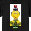 Sesame Street Sesame street stacked group Black Short Sleeve Adult T-Shirt - 2 of 4
