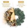 24 Inch Christmas Wreath with Timer, Pre-Lit Xmas Wreath with 20 Antlers Bowknot Pine Cones Balls, Wreath for Front Door Indoor Outdoor - 2 of 4