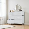 FURNIinspire Dressers 7 Drawer Fabric Tall Dresser Tower Closet Storage Chest of Drawers for Bedroom Nursery, White, 11.8"*39.3"*30.3" - 4 of 4
