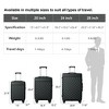 MAYEERTY 3-Piece ABS Luggage Set Suitcases with Multi-Position Handle, Silent Spinner Wheels, and TSA Lock - 20''24''28'', Dark Green - 2 of 4