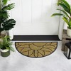Northlight Brown and Black Sunflower Half Round Doormat 29 x 17 - 3 of 3