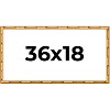 PosterPalooza | 36x18 Thin Bamboo Picture Frame, UV Acrylic, 2 Finishes - Gold and Brown - 2 of 4