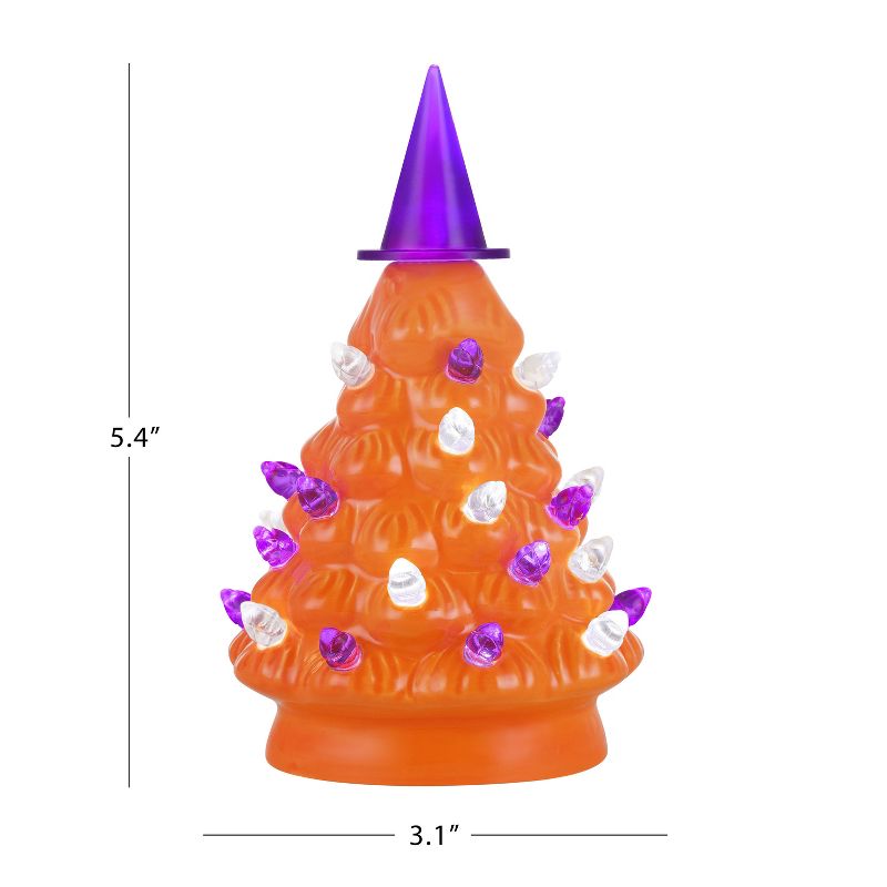 Mr. Halloween Nostalgic Ceramic LED Halloween Tree 5.4" - Set of 2, 5 of 6