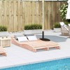 vidaXL Sun Lounger Patio Outdoor Chaise Lounge Daybed - Solid Douglas Wood - S-Shaped Ergonomic Design - 80.7" x 43.3" x 12.4" - Brown - 3 of 4