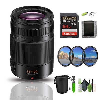 Panasonic Leica Dg Vario-elmarit 35-100mm F/2.8 Lens Bundle With 64gb ...