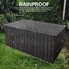 Outdoor Patio Garden Metal Storage Box,Backyard Pool Deck Storage Box with Lockable Lid,Water-Resistant Outside Tool Box-Coolbibila - 3 of 4