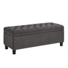 NicBex Upholstered Tufted Button Storage Bench,Linen Entry Bench with Spindle Wooden Legs,Storage Ottoman Bench for Living Room,Bedroom - 3 of 4