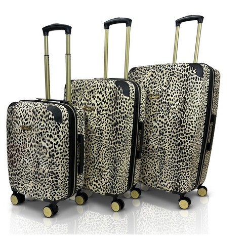 Jenni Chan Leopard 3 piece Hardside Spinner Set Target