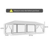 Aghana Digitals 9.4'x27.9' Green Outdoor Party Tent with UV-Blocking PE Canopy, Removable Sidewalls - 4 of 4