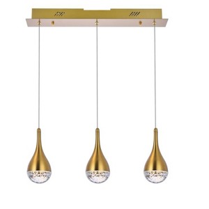 Elegant Lighting Amherst 24 inch LED pendant in satin gold - 1 of 4