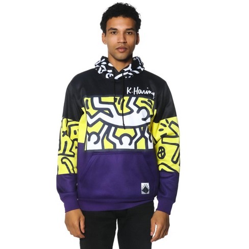 Members Only Men s Keith Haring X Members Only Hoodie Jacket Purple PURPLE Medium