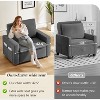 Vipbear 3-in-1 Sleeper Sofa Chair Bed, 42.5" W Convertible Sleeper Chair with Pull Out Bed, Adjustable Backrest, Side Pockets,Beige - 2 of 4