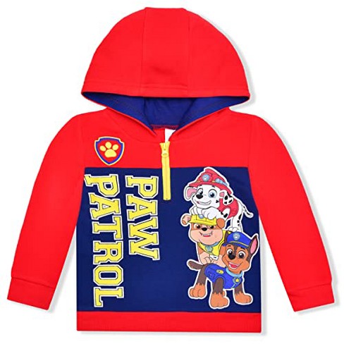 Nickelodeon Boy's Paw Patrol Half Zip Pullover Graphic Hoodie For