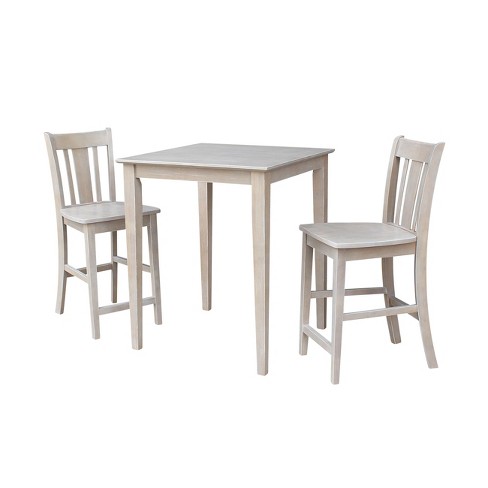 3pc Solid Wood 30 X30 Counter Height, Counter Height Table Chairs Target