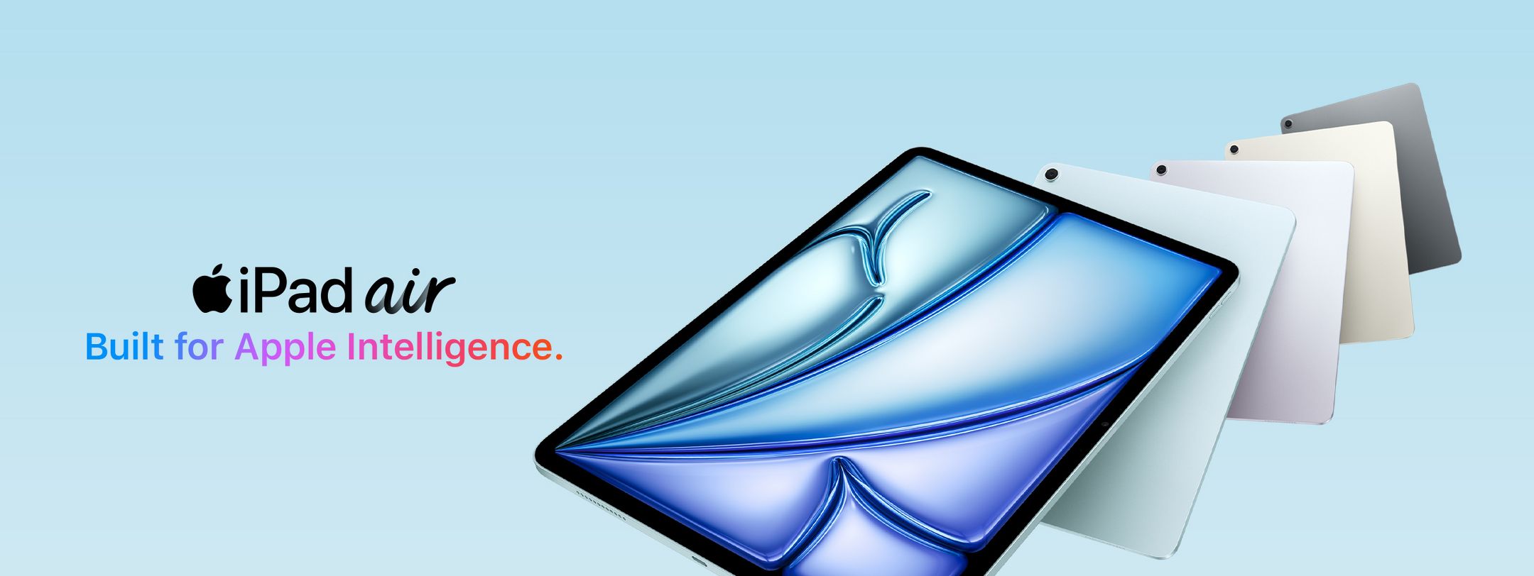 Apple iPad Air.
Built for Apple Intelligence.