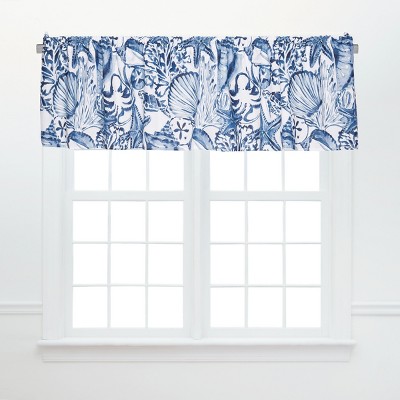 C&F Home Blue Coast Shells Valance Set of 2