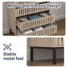 Resenkos Rustic Boho Wood Dresser for Bedroom with 4 Drawers, Hollow Design Storage Organizer Bedroom Furniture, Natural White - 3 of 4
