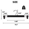 BP4U 14.2" Premium Wooden Adjustable Pants Hangers, Solid Wood Skirt & Trouser Hangers with 360° Swivel Hook, Wrinkle-Free Design - 2 of 4