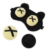 Soft Yellow Eyes Cross Eyes Sleep Mask Black 1 Pc - 3 of 4