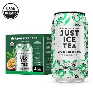 JUST ICE TEA Dragon Green Tea - 4pk/12 fl oz Cans - 1 of 4