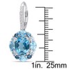 EVERLY JEWELRY | Sterling Silver 7 7/8 CT TGW Blue Topaz - London White Topaz Blue Topaz - Swiss Blue Topaz - Sky LeverBack Earrings - 2 of 3
