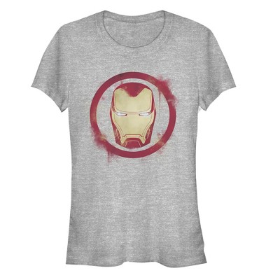 Juniors Womens Marvel Avengers: Endgame Smudged Iron Man T-shirt ...