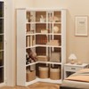 Garvee Corner Bookshelf 72.8in Farmhouse Bookcase Large Bookshelf - 4 of 4