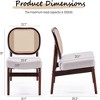 SEVOBAL Accent Chair Upholstered Chair Sturdy Rattan Back Reading Chair Dining Chair for Living Room Bedroom Home Outdoor, Beige, 25.2"*21.7"*31" - 3 of 4