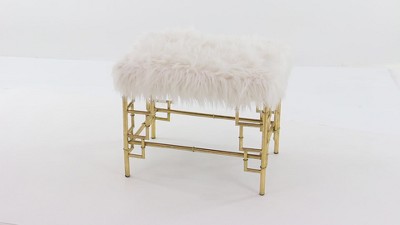 Faux fur stool discount target