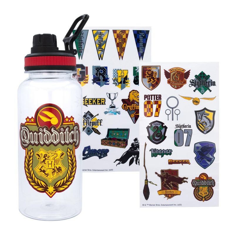 Silver Buffalo Harry Potter Quidditch 32-Ounce Water Bottle and Sticker Set, 1 of 7