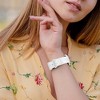 HTUTWOO Floral Engraved Apple Watch Band, Silicone Glossy Wildflower Strap 38/40/41/42/44/45/49mm for iWatch Series 10 9 8 7 6 5 4 3 2 1 SE Ultra - 4 of 4