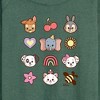 Women's - Disney Classics - Character Group With Icons Lightweight French Terry Wide Neck Long Sleeve Shirt - 2 of 4
