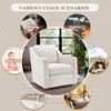 Lirago Beige 360 degrees Swivel Accent Chair Upholstered Fabric Leisure Armchair with Lumbar Pillow for Living Room 30.00 inch x34.20 inch x32.30 inch - 2 of 4