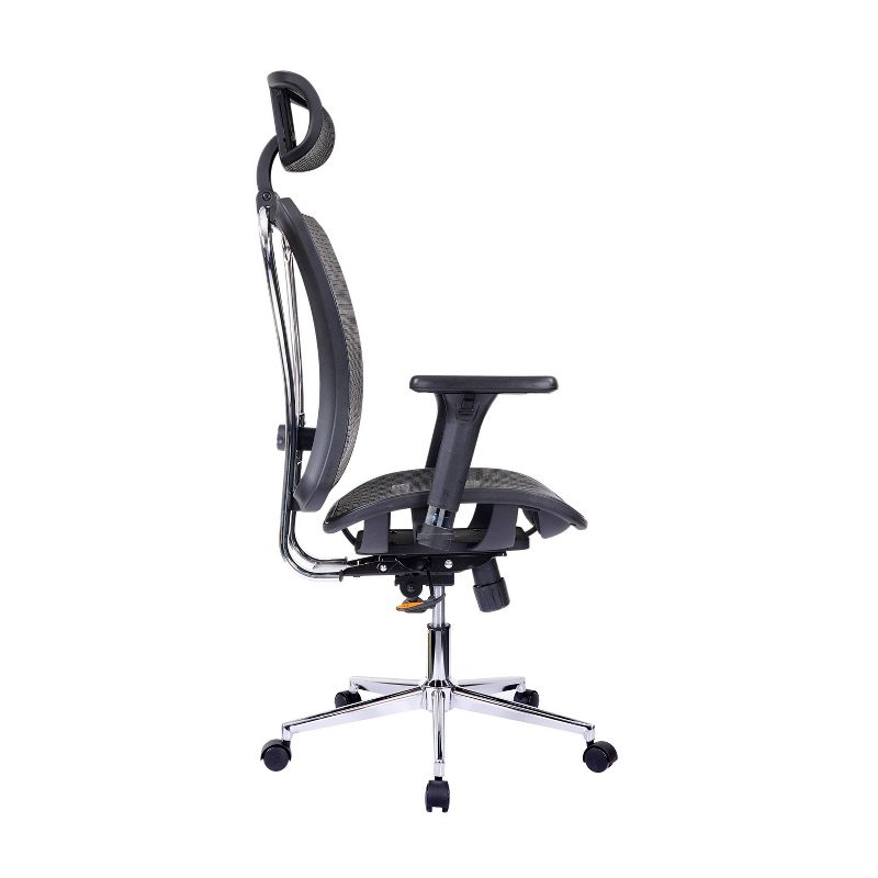 High Back Executive Mesh Office Chair Chrome/Black - Techni Mobili, 5 of 7