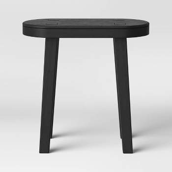 Woodland Tall Carved Wood Table Black - Threshold™