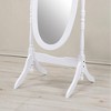 PAGED Oval Full Length Mirror, Leaning Floor Full Body Mirror with Wood Frame,Suitable for Bedroom,Living Room,Cloakroom - 4 of 4