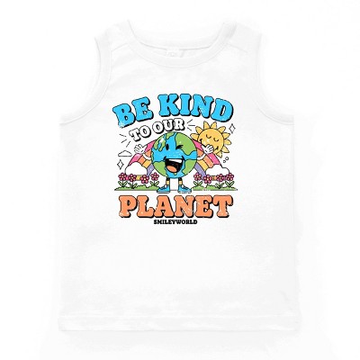 The Juniper Shop SmileyWorld Be Kind To Our Planet Rainbow Youth Tank Top