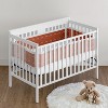 Sweet Jojo Designs + BreathableBaby Breathable Mesh Crib Liner Boy or Girl Gender Neutral Unisex Diamond Tuft Orange and Off White - 2 of 4